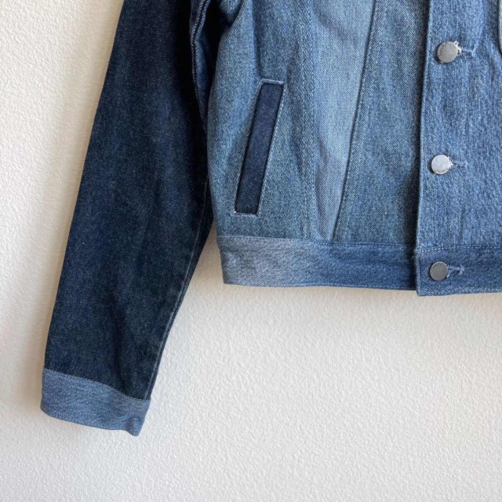 Triarchy Atelier Denim Patchwork Jean Jacket Size… - image 4